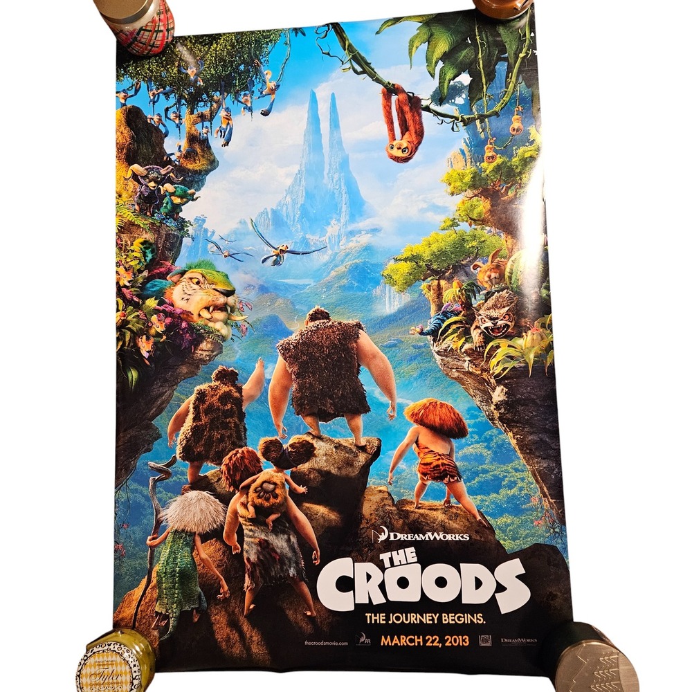 The Croods 2013 Promo Movie Poster 27x40 Nicolas Cage‎ Ryan Reynolds D/S